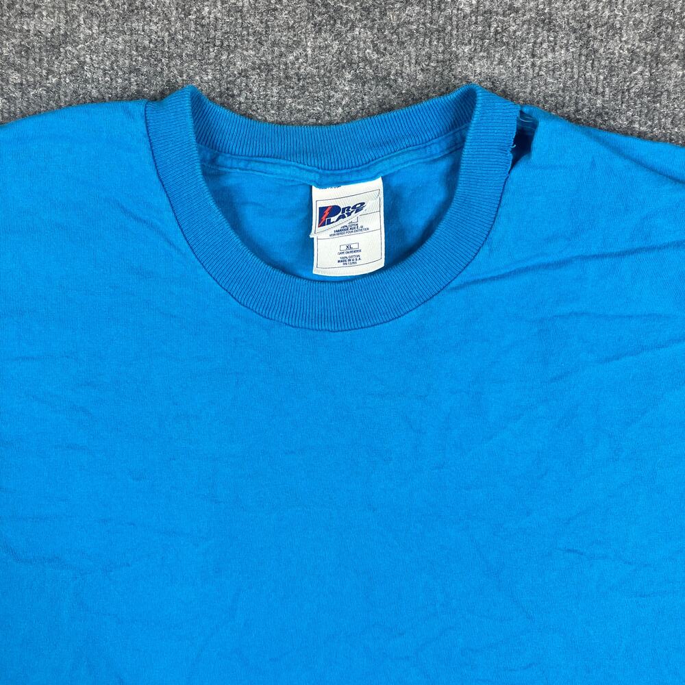 Pro Player‎ T-Shirt Mens Size XL Blue Blank Heavyweight Retro Basic